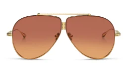 Shop VALENTINO Valentino XVI Unisex Aviator Sunglasses in Gold online.