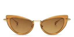 Shop VALENTINO Cat-Eye Sunglasses in Brown online.