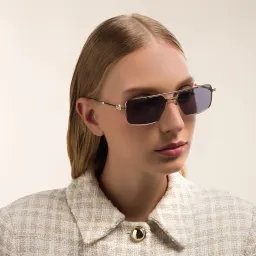 Shop VALENTINO Unisex Aviator Sunglasses in Rose Gold online.