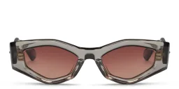 Shop VALENTINO V-Tre Irregular Sunglasses in Transparent Grey online.