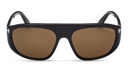 Shop TOM FORD Unisex Pilot Sunglasses in Shiny Black online.