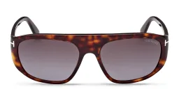 Shop TOM FORD Unisex Pilot Sunglasses in Dark Havana online.