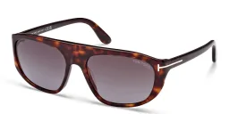 Shop TOM FORD Unisex Pilot Sunglasses in Dark Havana online.