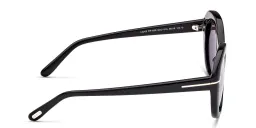 Shop TOM FORD Cat-Eye Sunglasses in Shiny Black online.