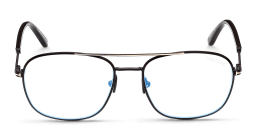 Shop TOM FORD Pilot Eyeglasses in Matte Black online.