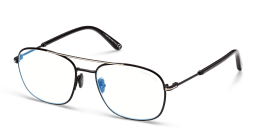 Shop TOM FORD Pilot Eyeglasses in Matte Black online.