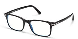Shop TOM FORD Square Eyeglasses in Black online.