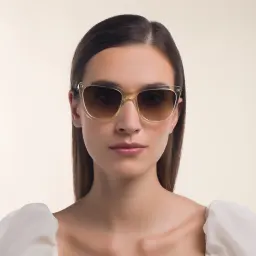 Shop SAINT LAURENT Cat-Eye Sunglasses in Yellow online.