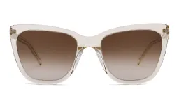 Shop SAINT LAURENT Cat-Eye Sunglasses in Yellow online.