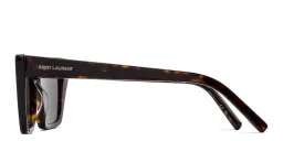 Shop SAINT LAURENT Cat-Eye Sunglasses in Havana online.