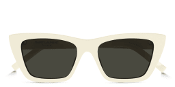 Shop SAINT LAURENT Cat-Eye Sunglasses in Grey online.