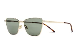 Shop SAINT LAURENT Cat-Eye Sunglasses in Gold online.