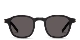 Shop SAINT LAURENT Round Sunglasses in Black online.