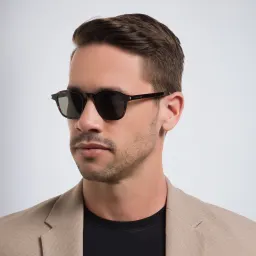 Shop SAINT LAURENT Round Sunglasses in Havana online.