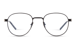 Shop SAINT LAURENT Unisex Round Eyeglasses in Black online.