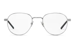Shop SAINT LAURENT Unisex Round Eyeglasses in Silver online.