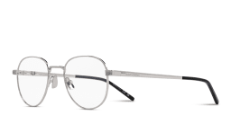 Shop SAINT LAURENT Unisex Round Eyeglasses in Silver online.