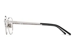 Shop SAINT LAURENT Unisex Round Eyeglasses in Silver online.