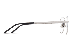 Shop SAINT LAURENT Unisex Round Eyeglasses in Silver online.