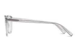 Shop SAINT LAURENT Wide Rectangle Eyeglasses in Grey online.