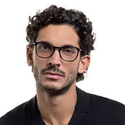 Shop EYE'M Round Eyeglasses in Black online.