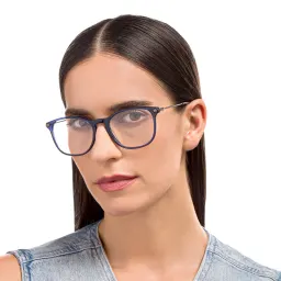 Shop EYE'M Round Eyeglasses in Blue online.