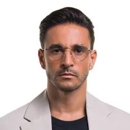 Shop EYE'M Round Eyeglasses in Gold online.