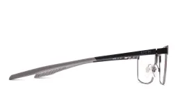 Shop EYE'M Rectangle Eyeglasses in Black & Gunmetal online.