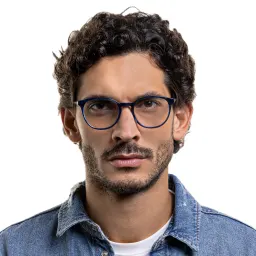تسوق نظارات طبية دائرية EYE'M بلون أزرق أونلاين.