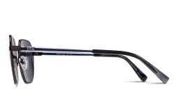 Shop EYE'M Irregular Sunglasses in Silver online.