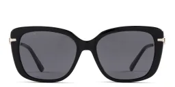 Shop EYE'M Square Sunglasses in Black online.