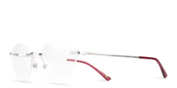 تسوق نظارات طبية كات آي واسعة بدون إطار EYE'M بلون فضي أونلاين.