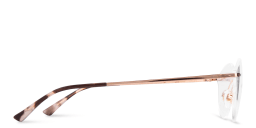 Shop EYE'M Rimless Wide Cat-Eye Eyeglasses in Rose Gold online.