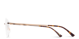 تسوق نظارات طبية كات آي واسعة بدون إطار EYE'M بلون ذهبي أونلاين.