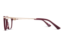 Shop EYE'M Rectangle Eyeglasses in Red online.
