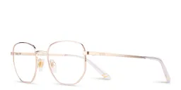 Shop EYE'M Kids Irregular Eyeglasses in Gold online.