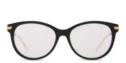 Shop BOTTEGA VENETA Square Eyeglasses in Black online.