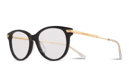 Shop BOTTEGA VENETA Square Eyeglasses in Black online.