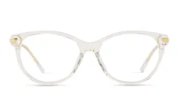Shop BOTTEGA VENETA Square Eyeglasses in Beige online.