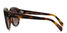 Shop CELINE CELINE 3 Dots Round Sunglasses in Havana online.