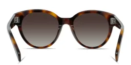 Shop CELINE CELINE 3 Dots Round Sunglasses in Havana online.