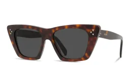 Shop CELINE CELINE 3 Dots Geometric Sunglasses in Havana online.