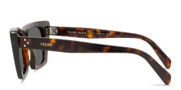 Shop CELINE CELINE 3 Dots Geometric Sunglasses in Havana online.