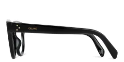 Shop CELINE CELINE 3 Dots Round Eyeglasses in Black online.