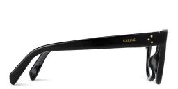 Shop CELINE CELINE 3 Dots Round Eyeglasses in Black online.
