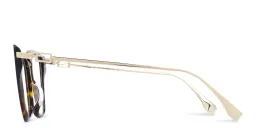 Shop FENDI Baguette Butterfly Eyeglasses in Havana online.