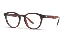 Shop GIORGIO ARMANI Panthos Eyeglasses in Red Havana online.