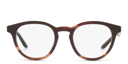 Shop GIORGIO ARMANI Panthos Eyeglasses in Striped Brown online.