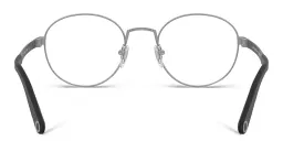 Shop BVLGARI Round Eyeglasses in Matte Gunmetal online.