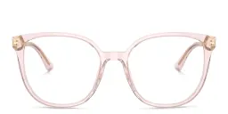 Shop BVLGARI Cat-Eye Eyeglasses in Transparent Pink online.